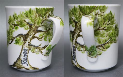 Hand Painted Pine Tree Cup By Aitasilm On Deviantart