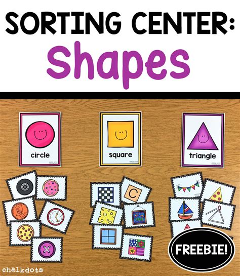 Shape Sorting Freebie Shape Activities Preschool Preschool Circle