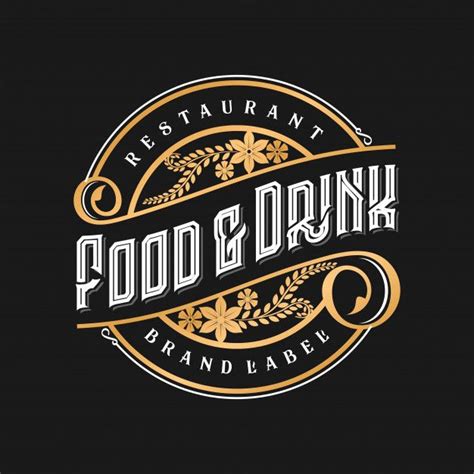 Premium Vector Vintage Logo For Restaurant Food And Drink Logotipos