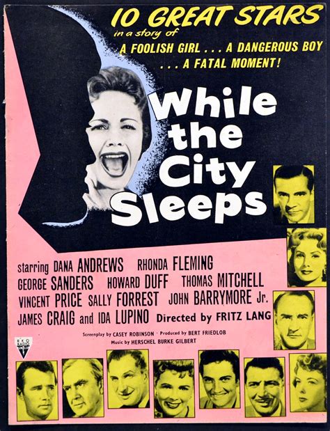 While The City Sleeps Rare Film Posters