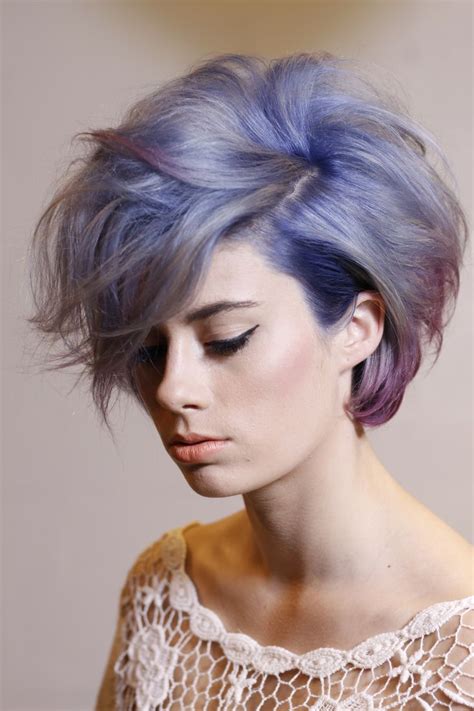 Before making the cut, see selected styling tips for short looks. Purple Highlights for Summer - Pretty Designs