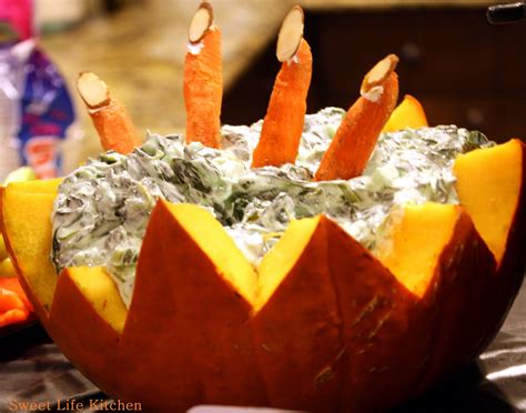 Sweet Life Kitchen Cemetary Spinach Dip~ Halloween Party Recipes