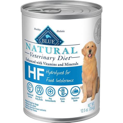 Best wet dog food for tight budgets estimated price: Blue Buffalo Natural Veterinary Diet HF Hydrolyzed for ...