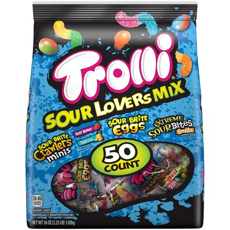 Trolli Sour Lovers Mix Assorted Gummy Candy Variety Bag 225 Lb