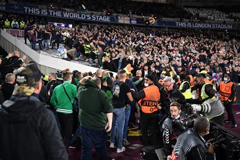 Three Arrested And Police Officer Assaulted During West Ham Vs Rapid Vienna Crowd Trouble