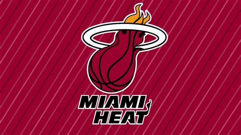 Miami Heat Logo In Red Stripes Background Hd Miami Heat Wallpapers Hd