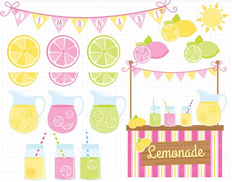 Pink Lemonade Stand Clipart Svg With Images Lemonade Pink