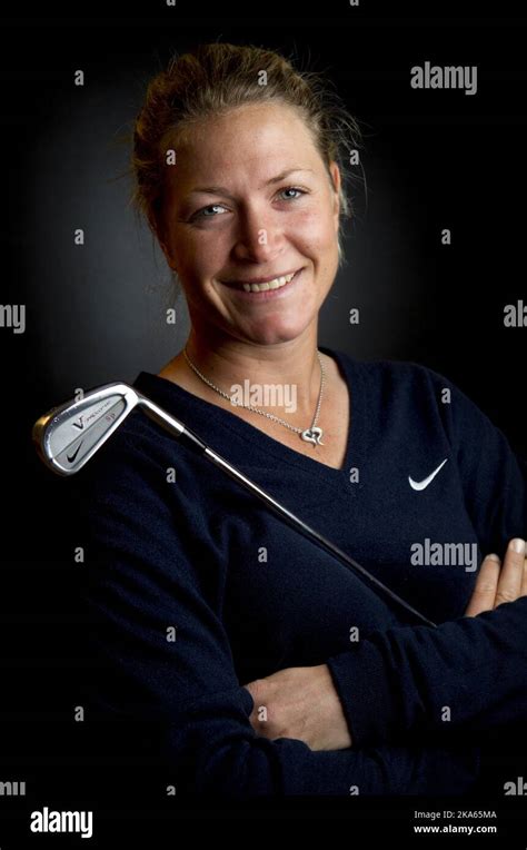 Norwegian Golfer Suzann Pettersen Tutta Posing At Fornebu Indoor