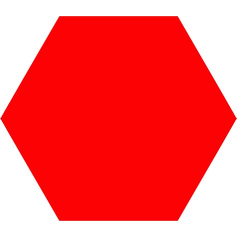 Red Hexagon Icon Free Red Shape Icons