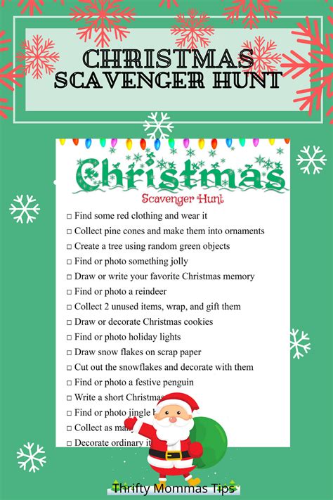 Do A Christmas Scavenger Hunt This Year — Thrifty Mommas Tips