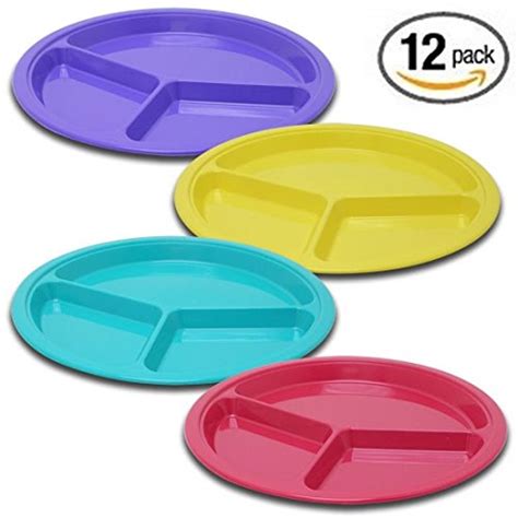 Browse our huge selection of disposable plastic plates & prepare for your next party! ChefLand 3 Compartment Reusable Hard Plastic Divided ...