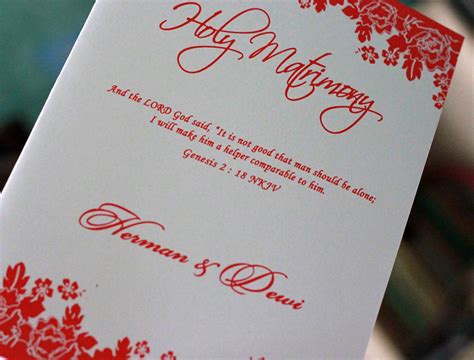 Hubungi kami untuk info detail. Buku Pernikahan Gereja - Herman & Dewi | Buku Misa ...