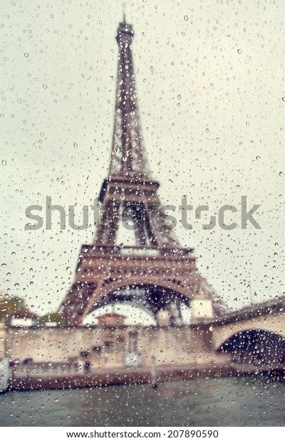 View On Eiffel Tower Through Window Stock Photo Edit Now 207890590