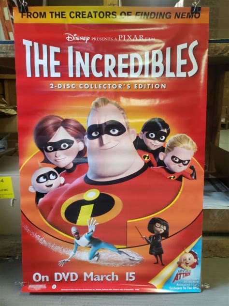 The Incredibles 2004 26x40 Rolled Dvd Promotional Poster Ebay