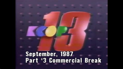 Kcop Channel 13 September 1987 Part 3 Commercial Break Youtube