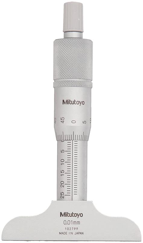 Mitutoyo 128 101 Vernier Depth Gauge Micrometer Type 0 25mm Range 0