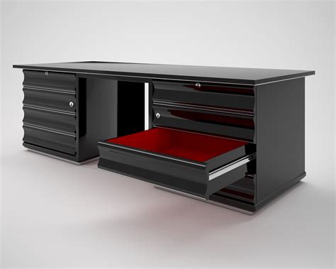 Maybe you would like to learn more about one of these? Black Art Deco Style Desk with Red Drawers - Original ...