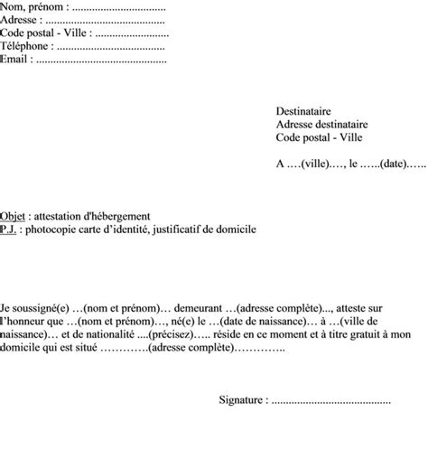 Attestation d'hébergement كيفاش و علاش. Exemple lettre attestation hébergement à titre gratuit en 2020 | Exemple de lettre, Attestation ...