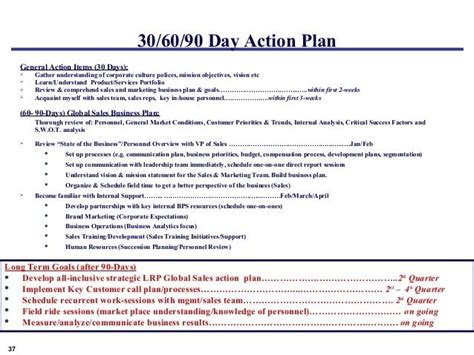 30 60 90 Day Plan For Managers Dafas