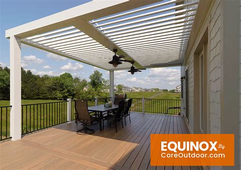 Equinox Adjustable Louvered Roof In Action Have Full Sun Partial