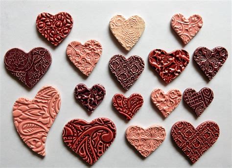 16 Hearts Etsy Tile Projects Earthenware Clay Mosaic Tiles
