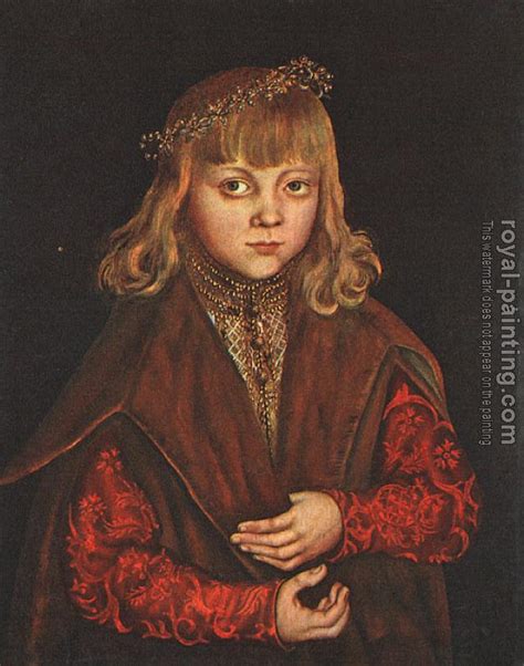 Portrait Of A Saxon Prince By Lucas The Elder Cranach Oil Painting