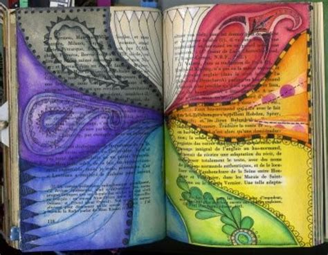Rainbow Book Altered Book Art Art Journal Pages Book Art
