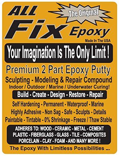All Fix 2 Part Epoxy Putty 34 Lb Kit All Purpose 1001 Uses Pricepulse