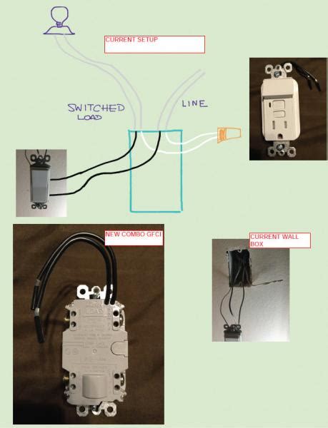 Need Help With Wiring A Gfci Combo Switchoutlet Into Current Light