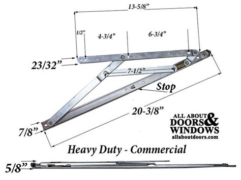 4 Bar Commercial Window Hinge 78 X 20 In Heavy Duty Window Track