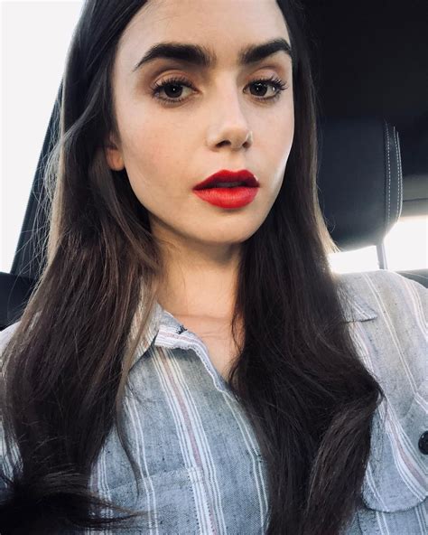 Lily Collins On Instagram When The Shoots Over But The Lipstick