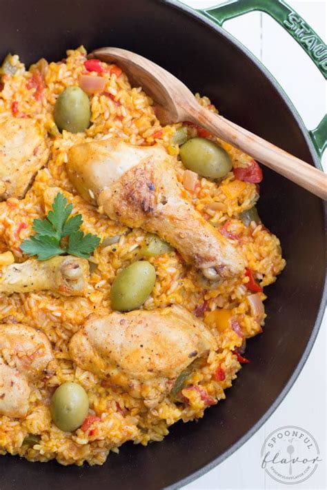 Of the oil in a i would like to give this recipe four star but only if i base it on the changes i made. Spanish Chicken and Rice - Spoonful of Flavor