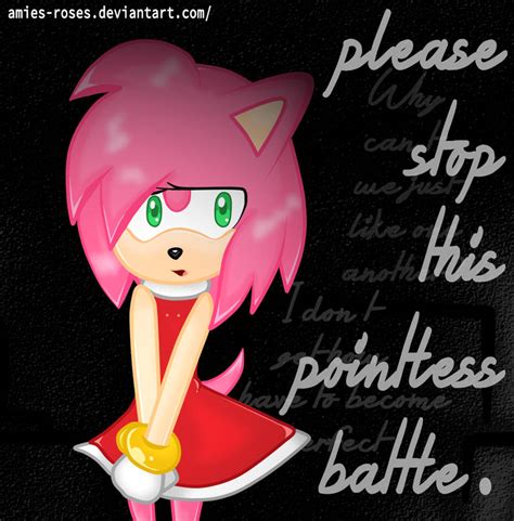 Amy Rose Fighting A Pointless War By Icefatal On Deviantart