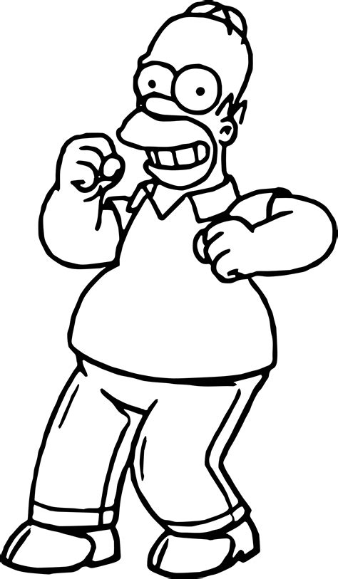 Nice The Simpsons Homer Cartoon Coloring Page Cartoon Coloring Pages