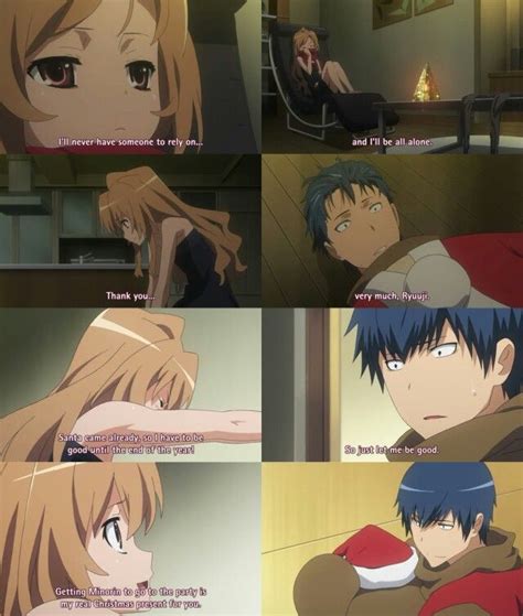 When Ryuuji Surprised Taiga By Wearing A Santa Costume Santa Costume Toradora Anime