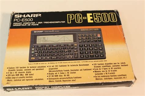 Sharp Pc E500 Pocket Computer Engineer Softwarescientific Constants