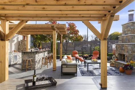 Covered Patio Design Minneapolis Outdoor Wooden Structures