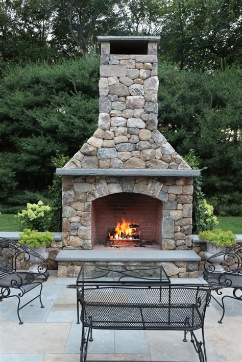 Outdoor Fireplace Built Freddys Landscape Company In Pertaining To