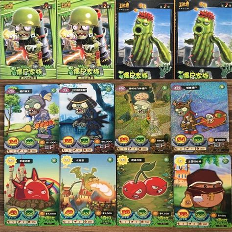 40 Pcslot Plants Vs Zombies Cards 3d Soldiers Against Action Figures