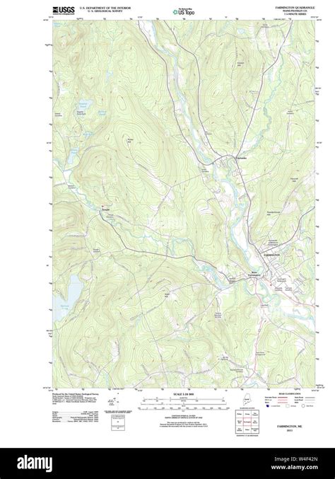 Maine Usgs Historical Map Farmington 20110829 Tm Restoration Stock