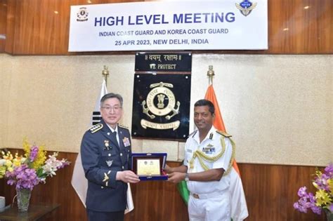 11th High Level Meeting Between Indian Coast Guard And Korean Coast Guard
