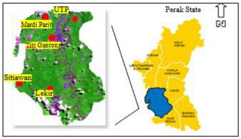 Perak Tengah And Manjung Area The Study Areas Are Shown In The Inset