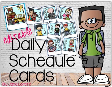 Editable Daily Schedule Cards | Daily schedule cards, Schedule cards, Preschool schedule