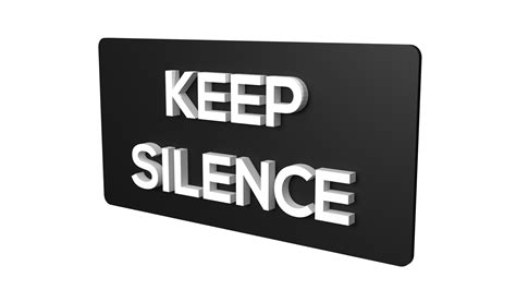 Keep Silence Sign Board Keep Silence Signage