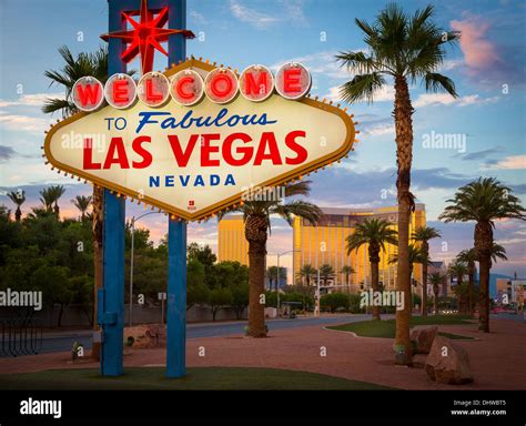 Welcome Sign In Las Vegas Nevada Stock Photo Alamy