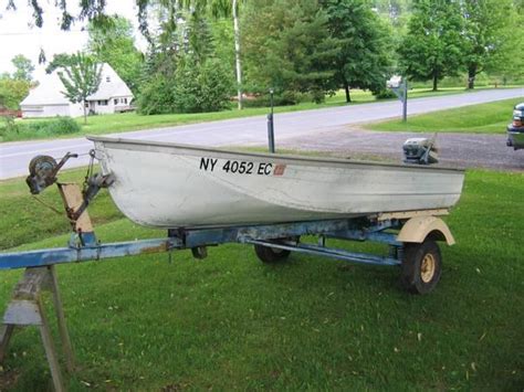 12 Ft Row Boat W6hp Motor And Trailer For Sale In Plattsburgh New