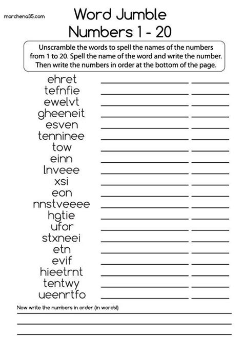 Spelling Numbers Worksheets 1 20 Number Words Worksheets Number