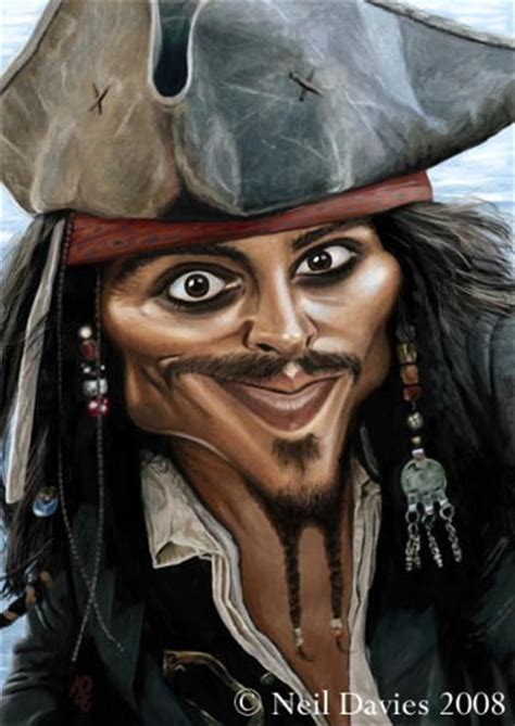 Johnny Depp Captain Jack Sparrow Caricature Sketch Cartoon Faces