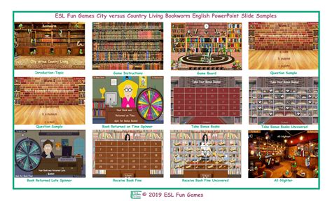 City Versus Country Living Bookworm Interactive English Powerpoint Game