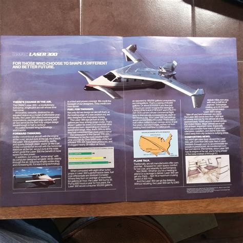 Original Laser 300 Omac Sales Brochure 4 Page 85 X 11 Gs Plane